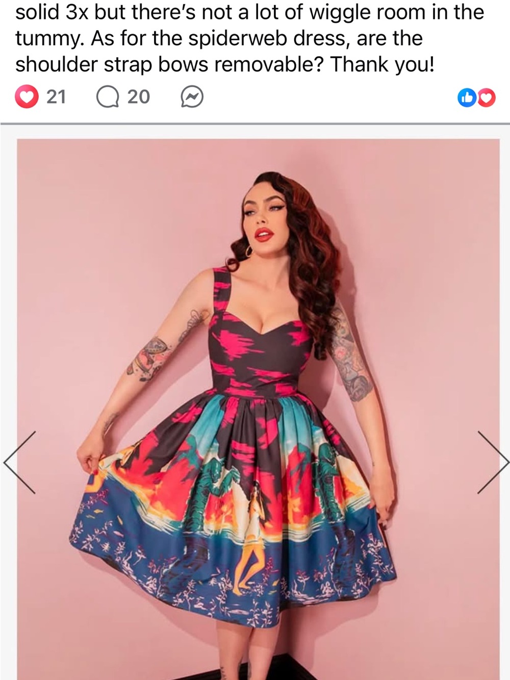 Vixen by Micheline Pitt Creature Dress 3x